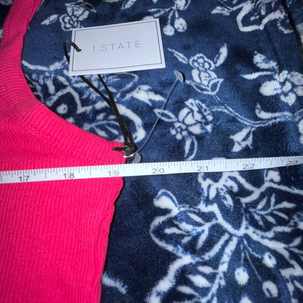 NWT! 1.STATE Rib Jersey Scoop Neck Tank 16-19” P2P - Picture 7 of 7